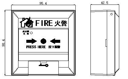 海湾手动火灾报警按钮海湾jsamgst9121a手报按钮