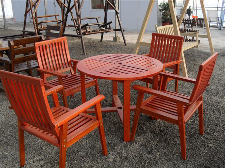 防腐木凳子碳化木制椅子景区园林桌凳 户外实木休闲座椅示例图2