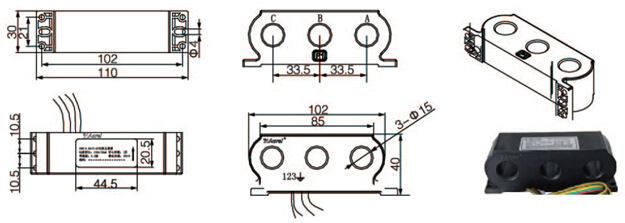 厂家直销 微型精密电流互感器 AKH-0.66W 100A/20mA电流互感器示例图8