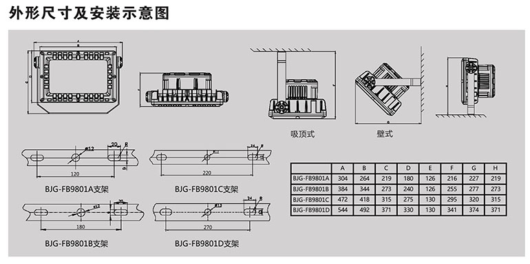 中吴 防爆高杆灯  BJG-FB9801D防爆灯具  贴片式可定制示例图3