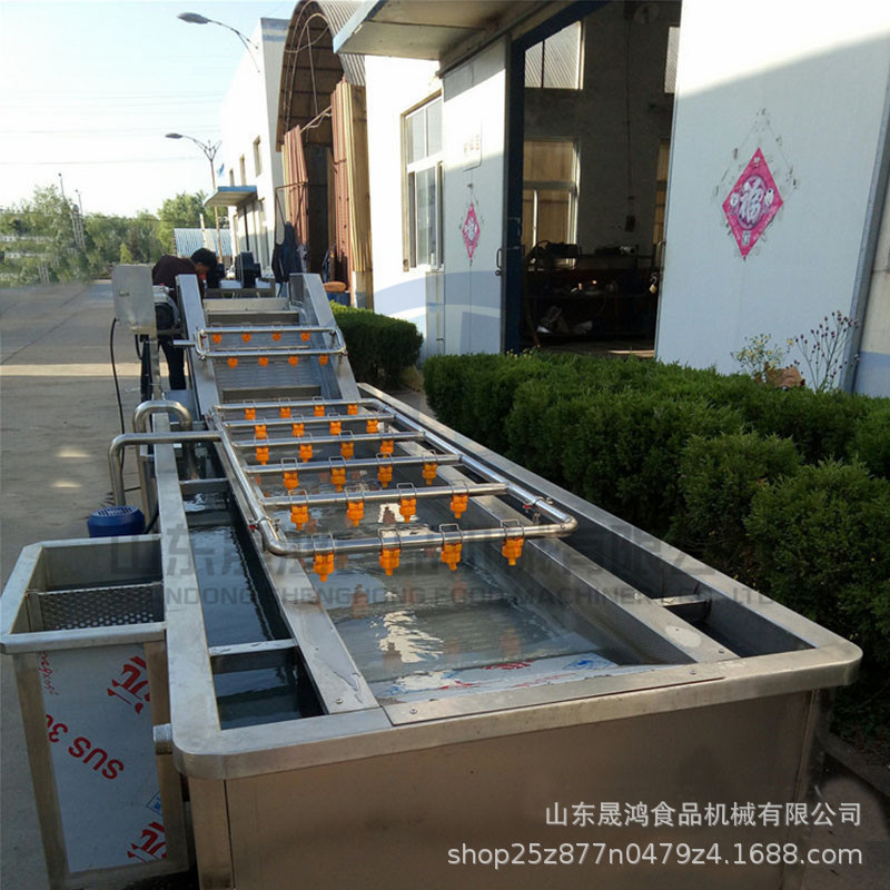 不锈钢果蔬清洗机 气泡喷淋气浴鼓泡全自动清洗 蔬菜洗菜机洗果机示例图7