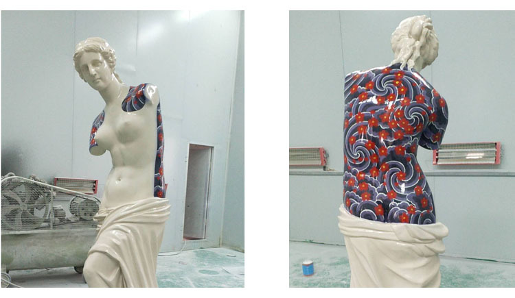 厂家直销定制玻璃钢西方人物希腊女神断臂维纳斯雕塑工艺品摆件示例图6