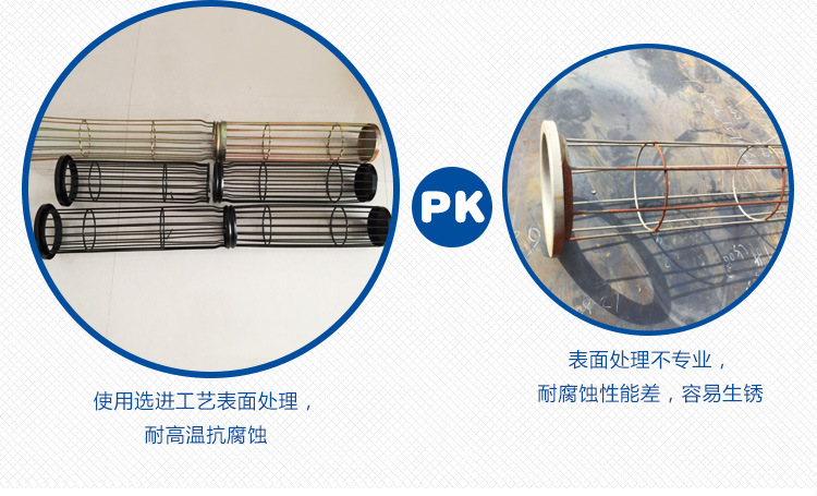 冶金行业有机硅除尘器袋笼 16根丝短管型除尘器骨架 乔达品质示例图8
