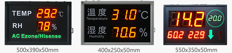 SUNPN讯鹏定制LED温湿度时间显示屏温度湿度监控报警提示电子看板示例图14