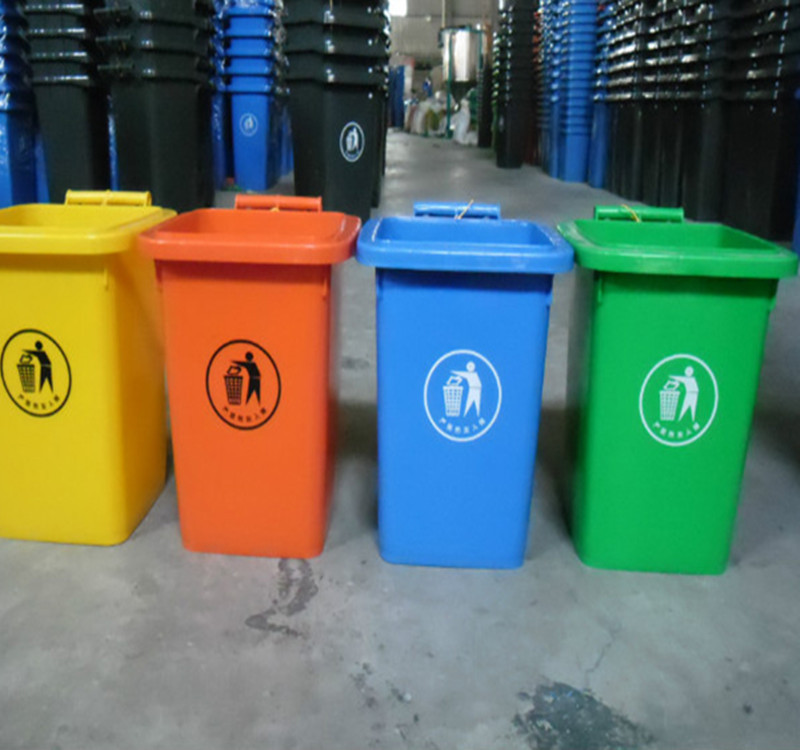 户外塑料垃圾桶100升小区室外塑料垃圾桶 街道环卫垃圾桶河南厂家示例图1