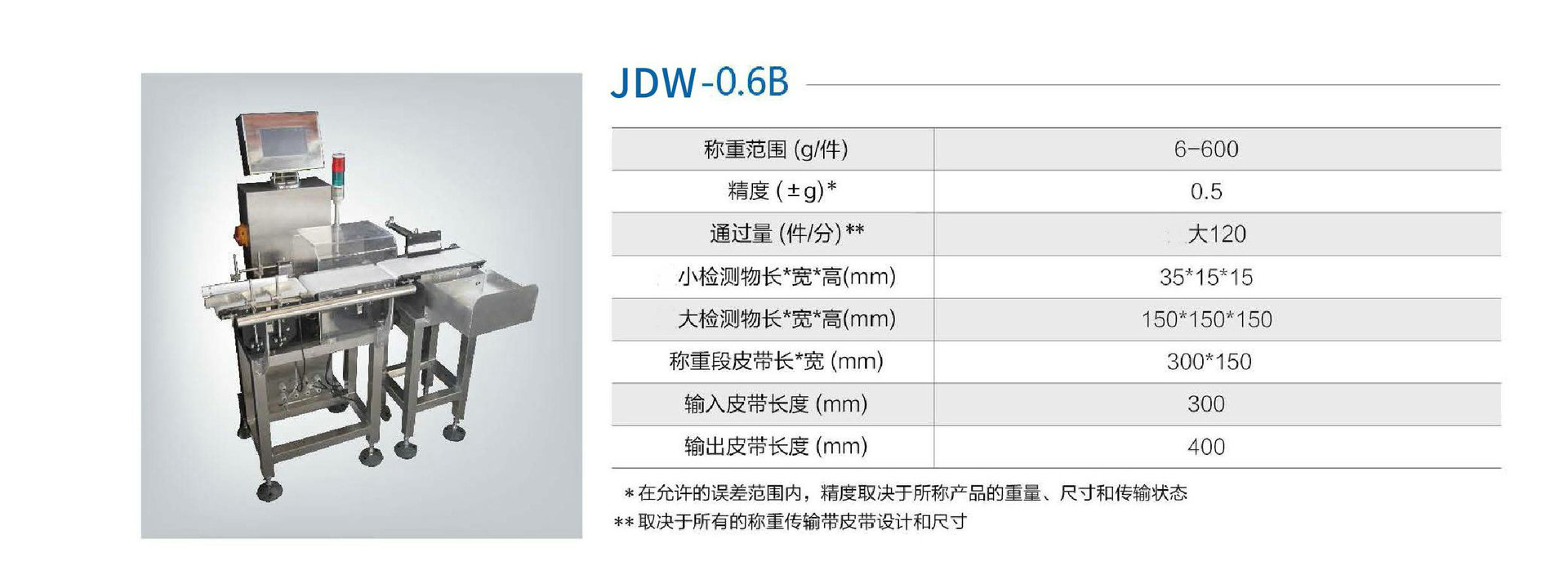JDW厂家供应动态检重秤 称食品花生重量分拣机全自动分拣剔除机器示例图13
