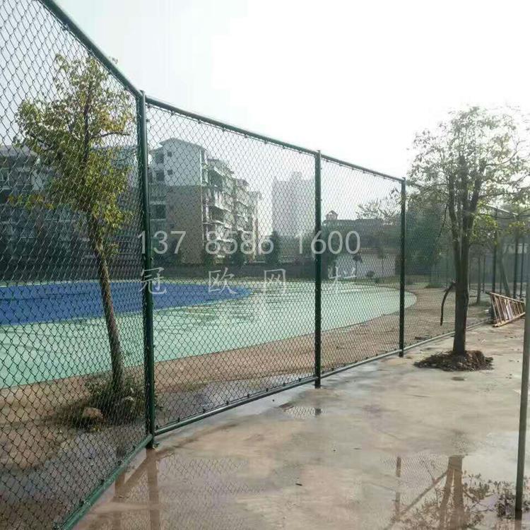冠欧篮球场围栏pe包塑铁丝围网学校防护场地隔离网球场体育场示例图3