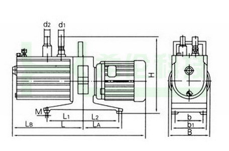 2XZ双级旋片式真空泵 旋片式真空泵 希伦真空泵厂 直销真空泵厂家示例图8
