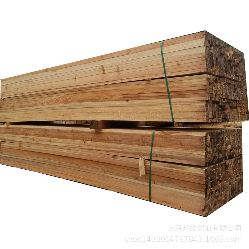 上海木材厂家批发杉木木方 原木定做规格木料示例图7