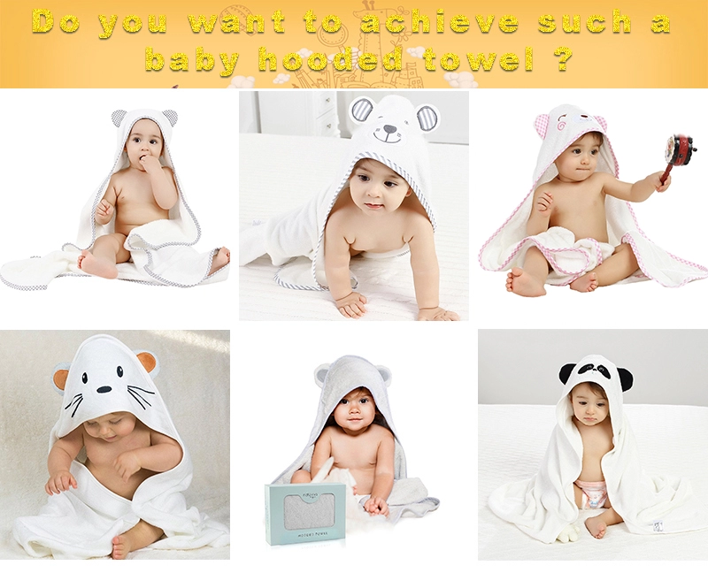 Animal Baby Amazon Hot Sale China Supplier 100% Bamboo Gold Wholesale Solid Color Hooded Towel