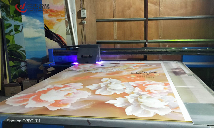 集成墙板UV平板印刷机3D装饰背景墙喷画机瓷砖5D打印机承接直销示例图6