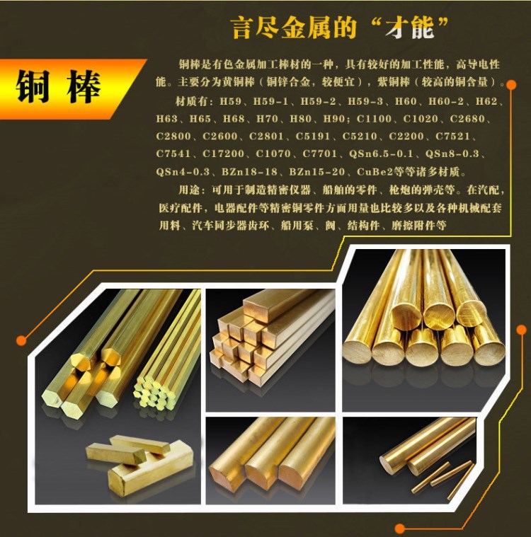 上海H62黄铜棒 国标H62黄铜棒 无铅环保铜H62黄铜棒生产厂家示例图2
