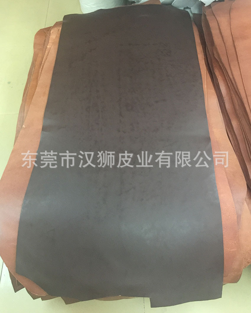 彩色植鞣革透染油蜡头层厚牛皮 树膏皮 皮带腰带真皮皮革大量现货示例图10