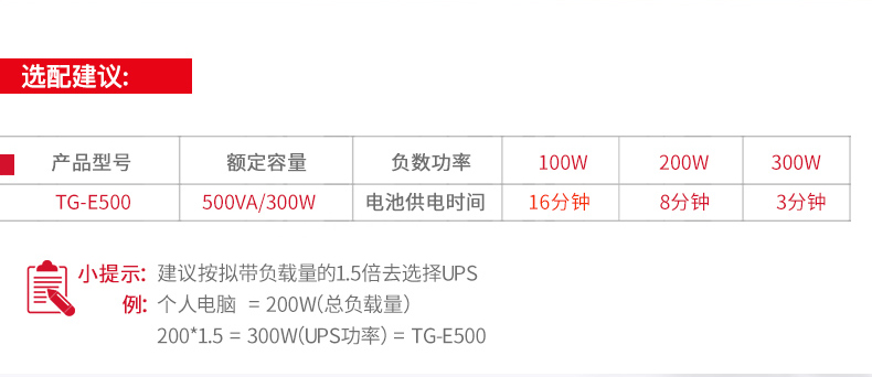 山特TG E500 UPS不间断电源 500VA 300W 服务器断电延20min销售基地示例图10