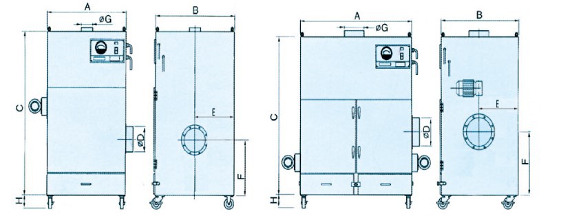 布袋除尘器 工业耐高温集尘器 小型集尘机 可移动式工业收集器示例图5