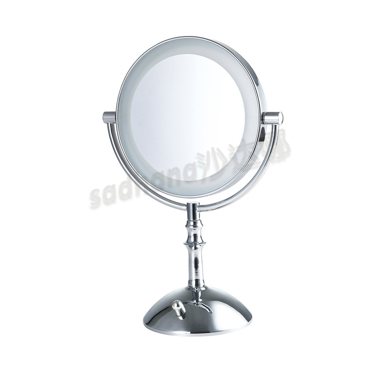led台式双面镜 led化妆镜 带灯放大化妆镜 酒店工程镜 美容镜创意示例图6
