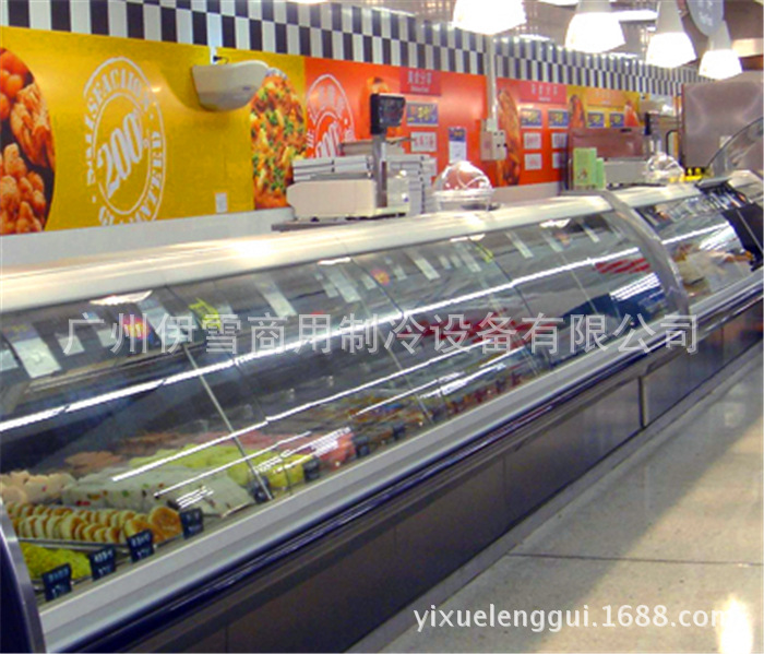 超市熟食柜透明玻璃商用冷藏保鲜柜卤菜店鸭脖柜风冷熟食零售展示示例图1