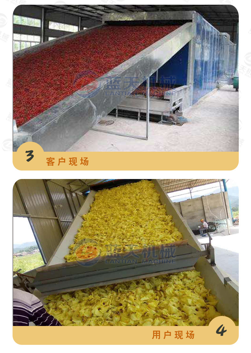 红薯带式烘干机 红薯片网带干燥机 连续式网带地瓜烘干设备生产商示例图15