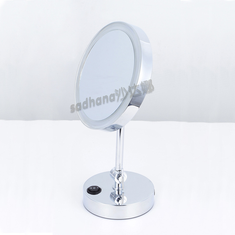 led台式化妆镜 化妆镜金属 带灯放大化妆镜 酒店工程镜便携美容镜示例图10