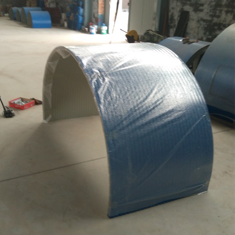 厂家直销水波纹 C型钢 彩钢板 弧形彩瓦皮带输送机防护防尘防雨罩示例图3