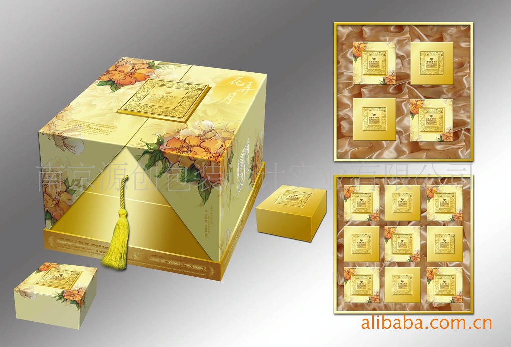 高档月饼礼盒加工制作  月饼礼盒包装设计示例图4