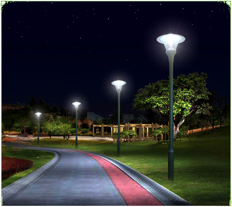 LED户外庭院灯 现代简约公园别墅小区路灯 3.5米单头太阳能庭院灯示例图14