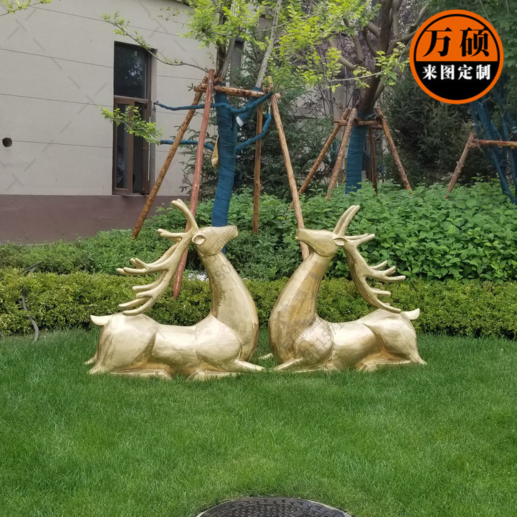 铸铜黄铜人物动物雕塑定做厂家 地产小区户外景观雕塑装饰摆件示例图11