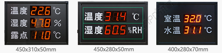 SUNPN讯鹏定制LED温湿度时间显示屏温度湿度监控报警提示电子看板示例图13