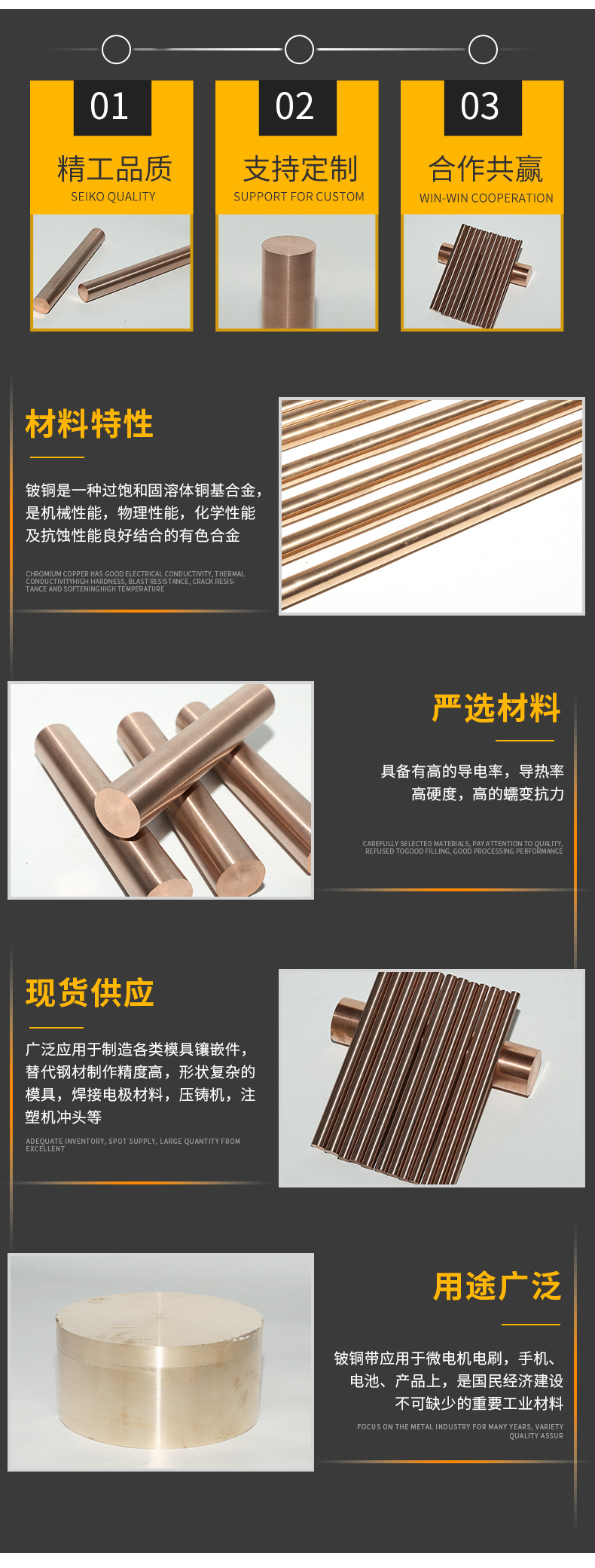 超高冷却率模具镶件铍铜原料铍铜块 日本NGK UT40铍铜板块示例图4