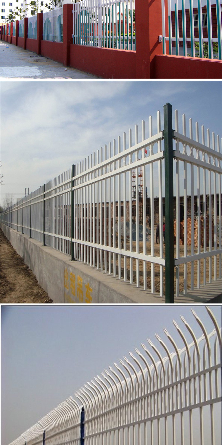 厂家直销小区庭院铁艺锌钢护栏 锌钢厂区围墙护栏栅栏 锌钢护栏示例图4