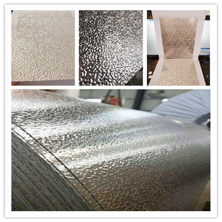 材质1060 3003橘皮纹压花铝卷 铝板 可定做宽度 鲁剑铝材