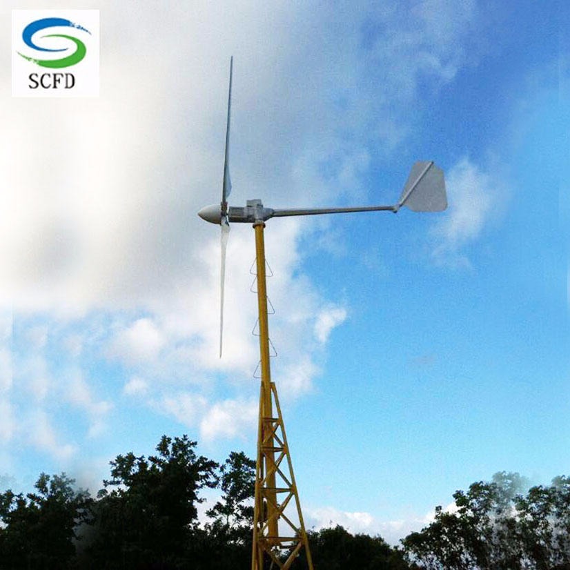 晟成小型1000w监控系统小型风力发电机养殖牧区使用图片