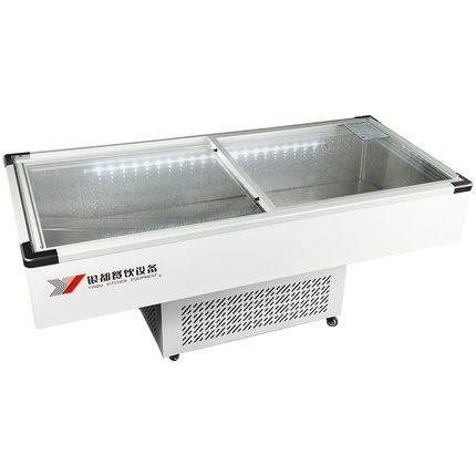 枣庄银都WCL5515冰柜 商用冷柜 冰箱展示柜 大容量冷藏 冷冻 保鲜岛柜 超市卧式