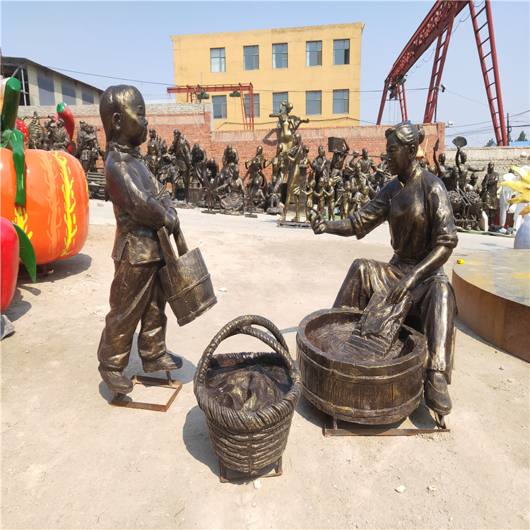 劳动人物端簸箕雕塑 雕塑制作  现货批发