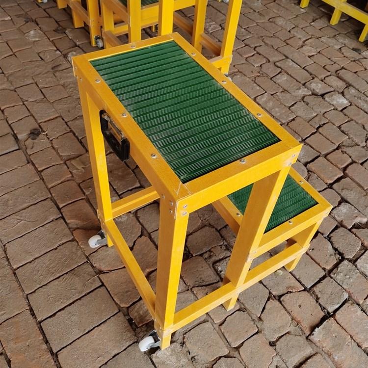 厂家定做绝缘高低凳 智科移动式绝缘平台 JYD玻璃钢绝缘两层凳