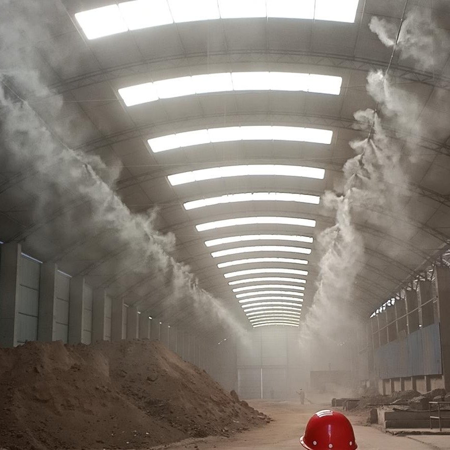 煤矿降尘设备 料棚雾化降尘系统 工厂车间降尘喷雾 全国上门安装图片