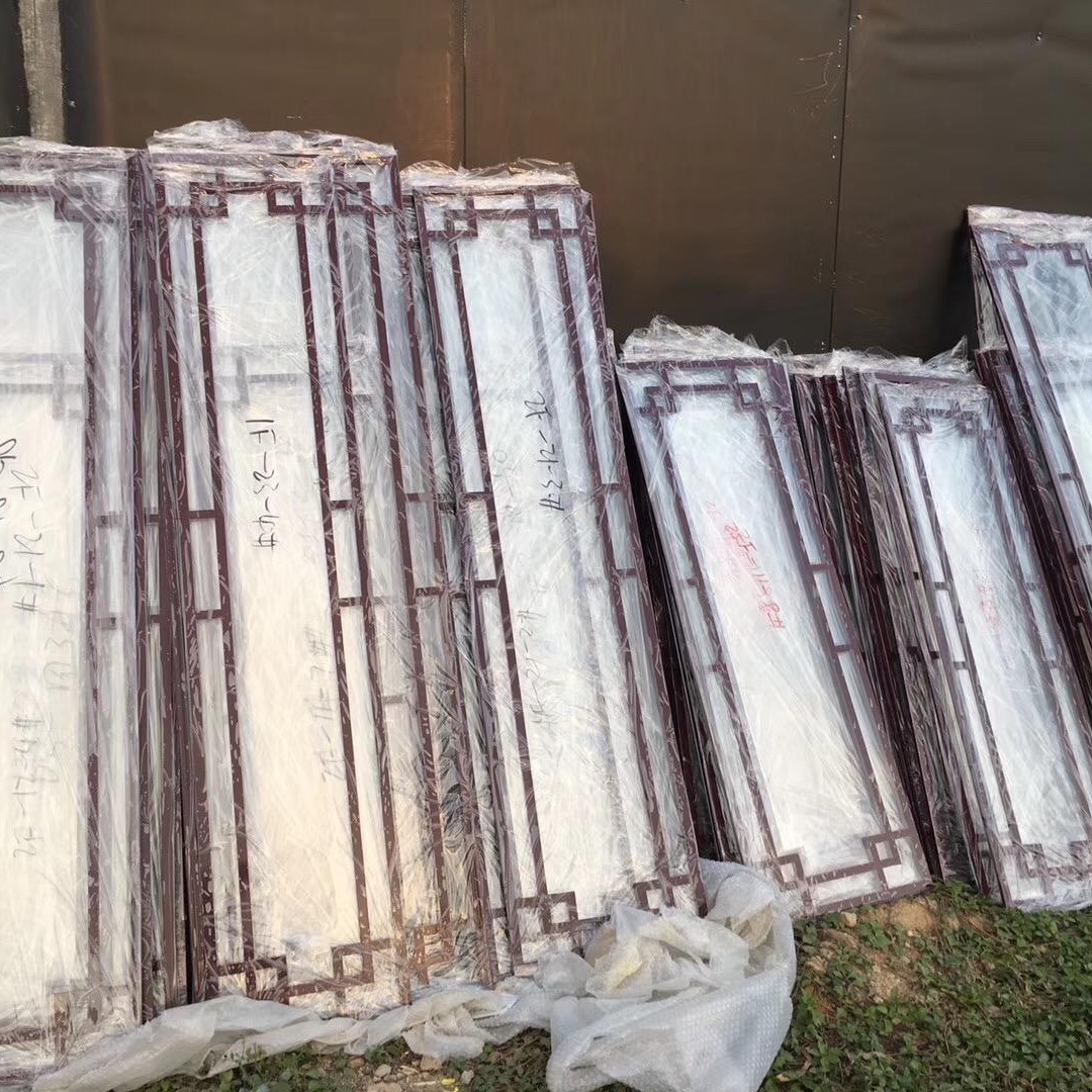 厂家尺寸定制中国风铝焊窗花 防盗网铝窗花 铝护栏材料图片