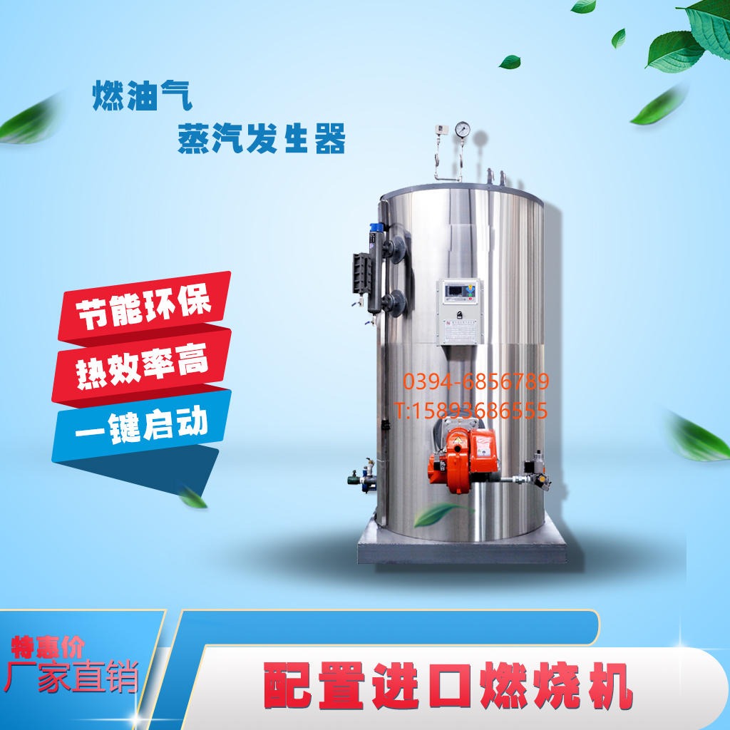 太康锅炉 食堂蒸饭用 100kg立式燃油气蒸汽发生器图片