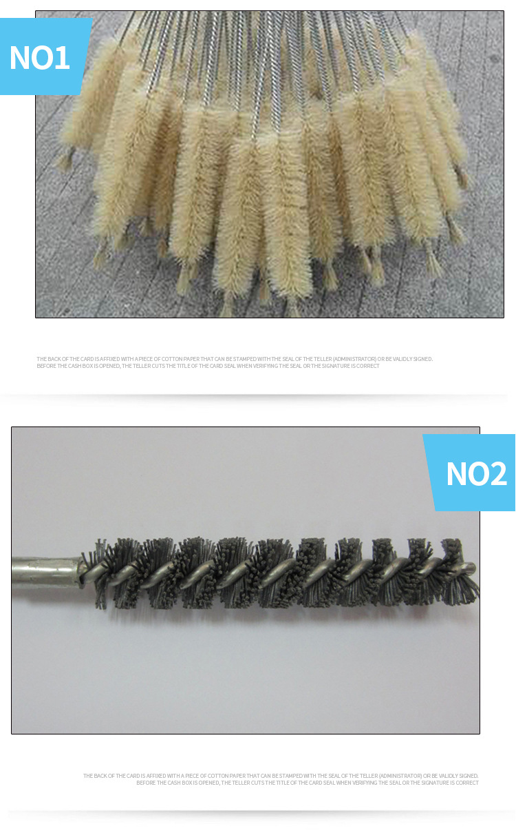 生产不锈钢丝管道毛刷 不锈钢丝内孔试管刷 各种规格型号管道刷示例图5