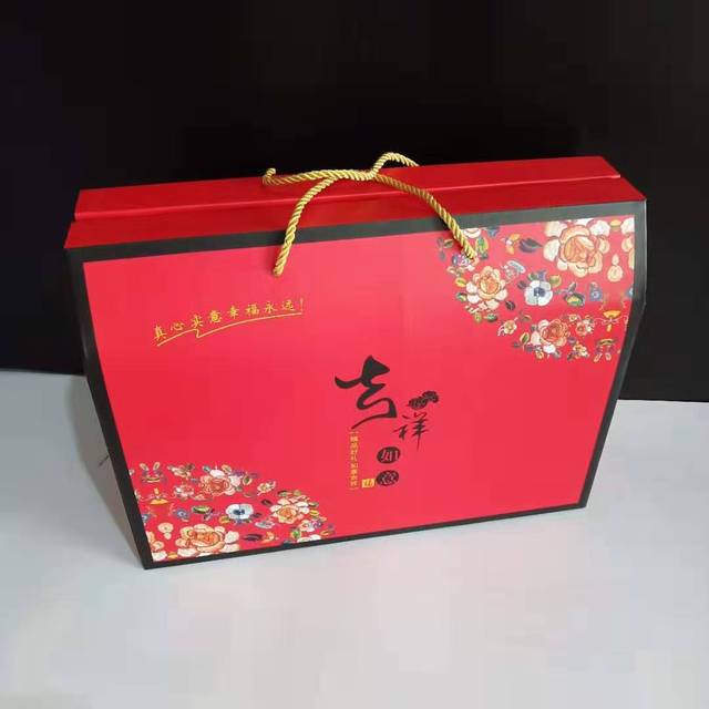 厂家批发 新年礼盒包装盒通用坚果干货食品包装盒手提瓦楞礼盒啊 手提纸盒图片