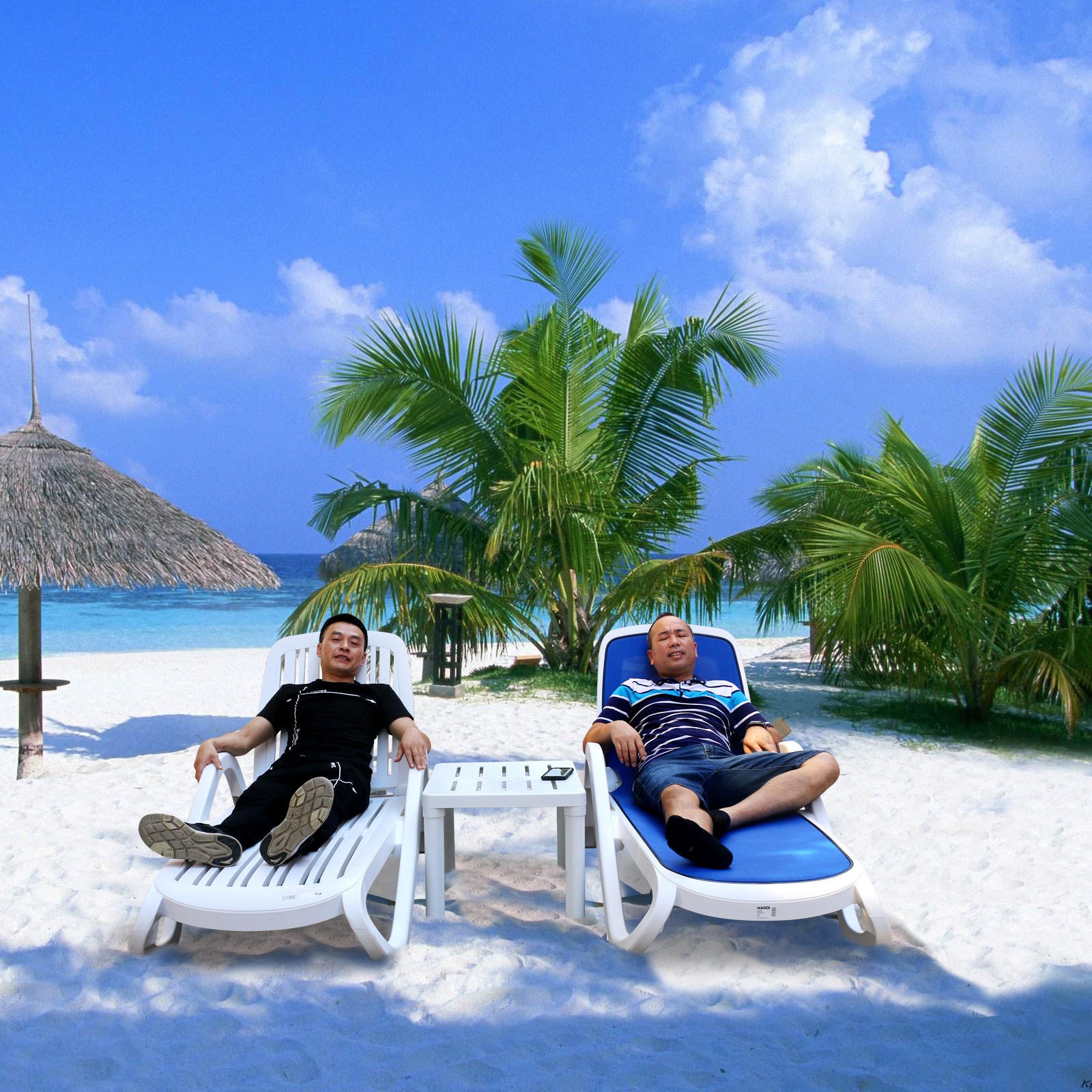 厂家全国批发 意大利进口ABS塑料沙滩椅 泳池塑料沙滩躺椅图片