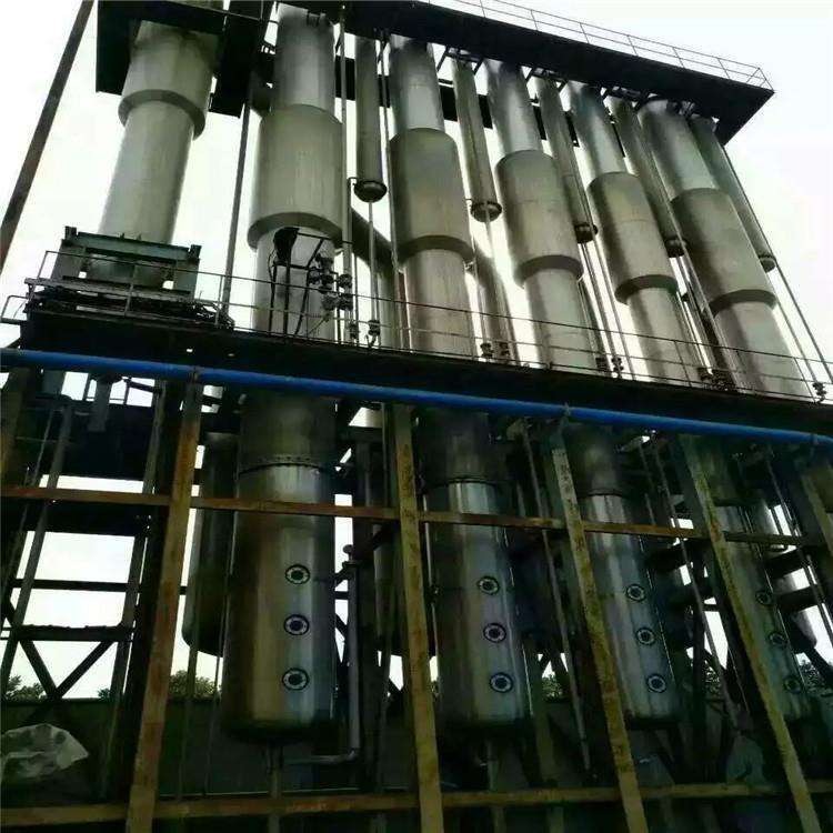 二手四效钛材蒸发器30吨出售一批   二手钛管冷凝器出售  二手降膜蒸发器   3效4体强制循环蒸发器