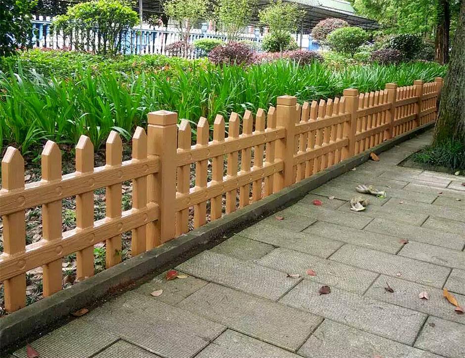 草坪护栏仿木栅栏 水泥仿木栏杆 园林庭院仿木围栏 江西市政护栏示例图10