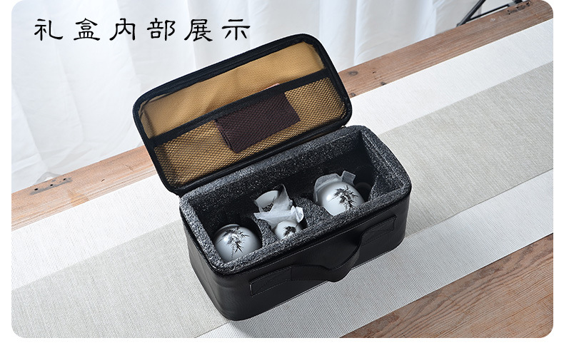 定窑旅行茶具套装 德化中式亚光釉茶壶便携式茶具整套可加工定制示例图65