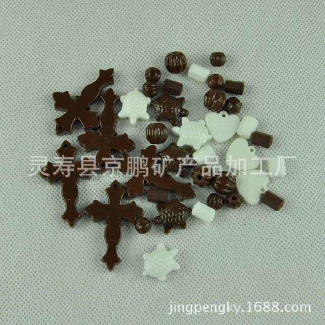 厂家生产锗石珠 保健首饰用的锗石粒 托玛琳珠锗石陶瓷粒示例图3