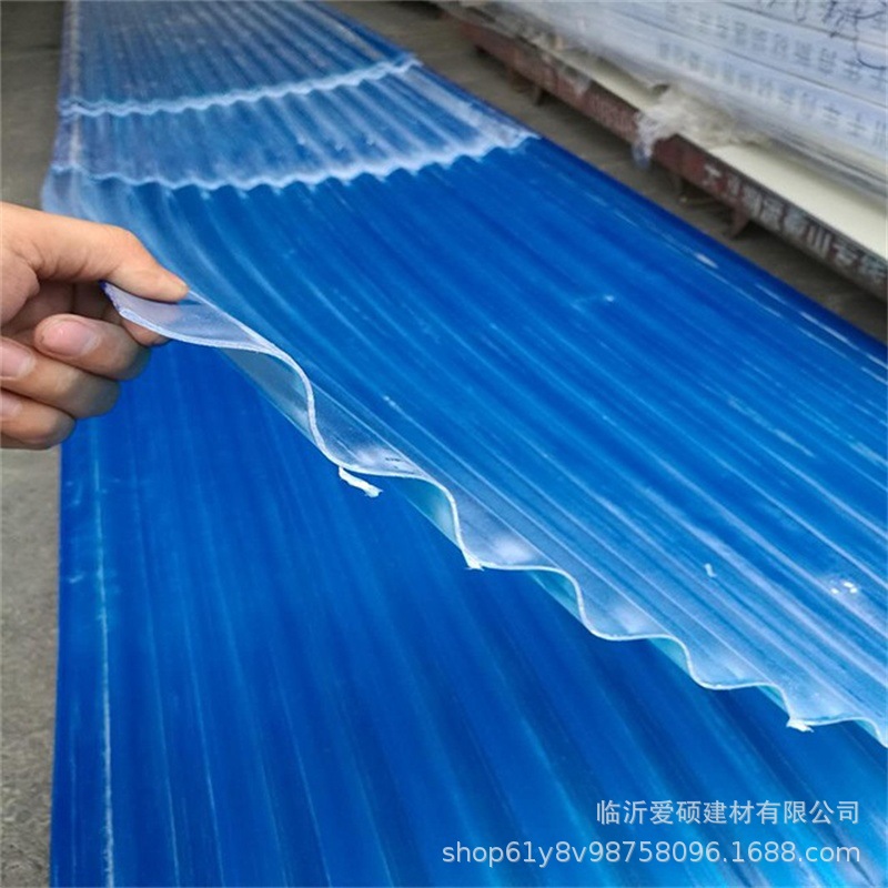 威海FRP采光板 玻璃钢防腐阻燃瓦 屋面采光透明瓦每平米价格示例图1