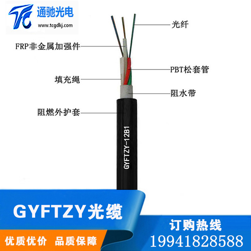 鲁能4芯室外单模光缆GYTS6芯8芯12芯24芯48芯96芯144GYFTZY示例图3