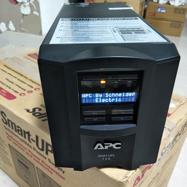 APC施耐德SUA750ICH-45在线互动式UPS不间断电源500W/750VA 机房服务器 路由器备用电源