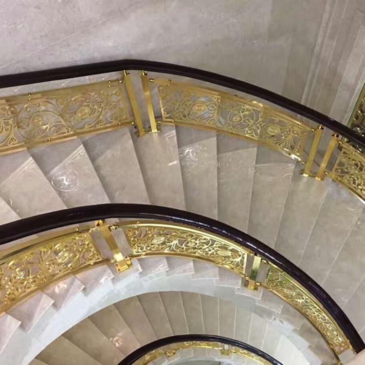 卫辉爆款欧式旋转别墅铜楼梯 挺豪华的现代设计图片