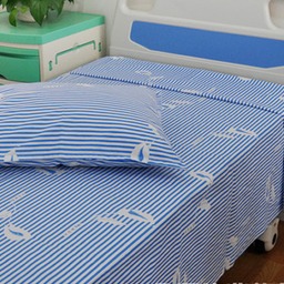 厂家直销 医用床单被罩枕套纯棉涤棉床上用品纯棉涤棉健康花三件套